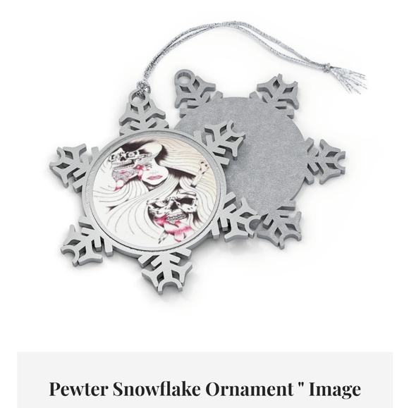 Pewter snowflake ornaments - Picture 5 of 13
